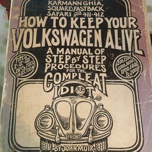 Vintage chilton, and how to keep your vw alive technical repair manuals